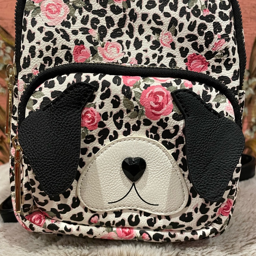 Betsey Johnson Kitsch Mini Floral Puppy Backpack - Picture 3 of 9
